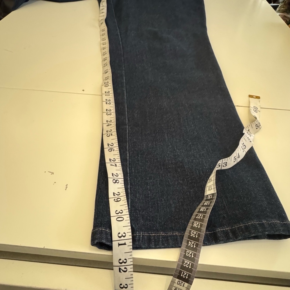Lauren Jeans Co Ralph Lauren Jeans Dark Blue Straight Leg Denim Trousers Size 16 - Picture 10 of 10